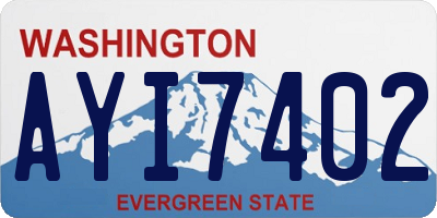WA license plate AYI7402