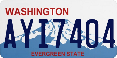 WA license plate AYI7404