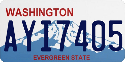 WA license plate AYI7405
