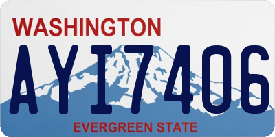 WA license plate AYI7406