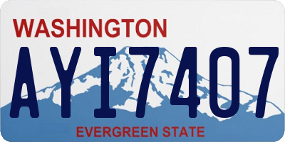 WA license plate AYI7407