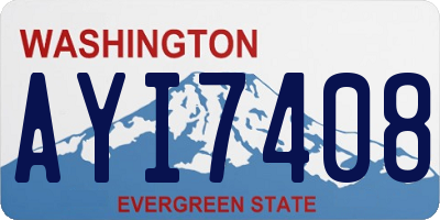 WA license plate AYI7408