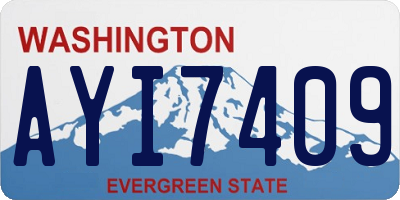 WA license plate AYI7409