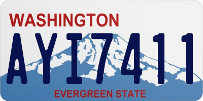 WA license plate AYI7411