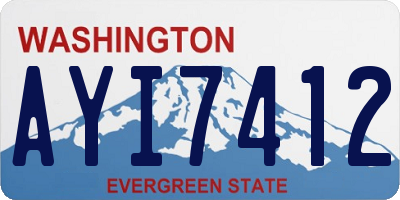 WA license plate AYI7412