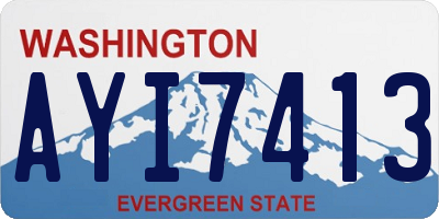 WA license plate AYI7413