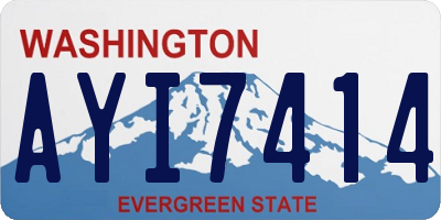 WA license plate AYI7414