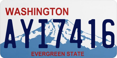 WA license plate AYI7416
