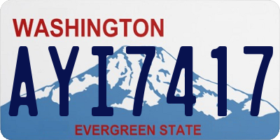 WA license plate AYI7417