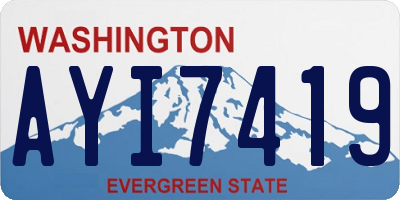 WA license plate AYI7419