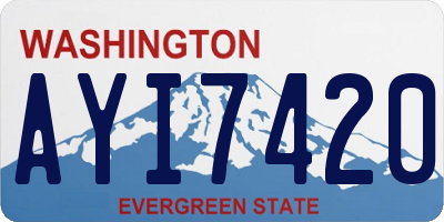 WA license plate AYI7420