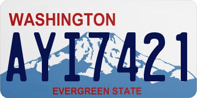 WA license plate AYI7421