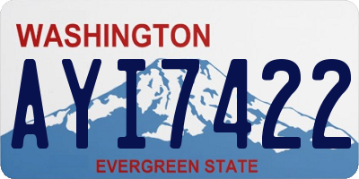 WA license plate AYI7422