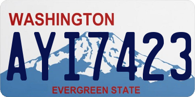 WA license plate AYI7423