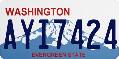 WA license plate AYI7424