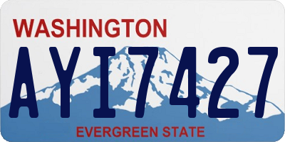 WA license plate AYI7427