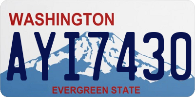 WA license plate AYI7430