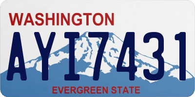WA license plate AYI7431