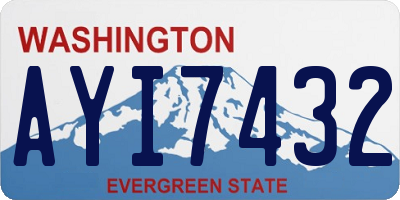 WA license plate AYI7432