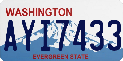 WA license plate AYI7433