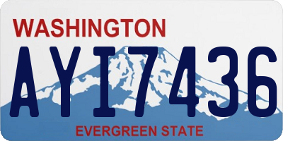 WA license plate AYI7436