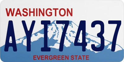 WA license plate AYI7437