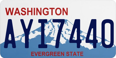 WA license plate AYI7440