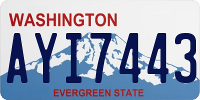 WA license plate AYI7443