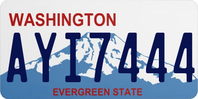 WA license plate AYI7444