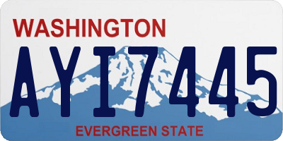 WA license plate AYI7445