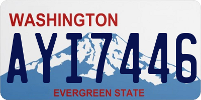 WA license plate AYI7446