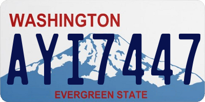 WA license plate AYI7447