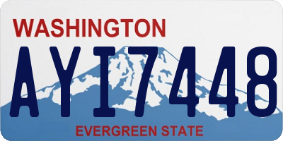 WA license plate AYI7448