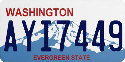 WA license plate AYI7449