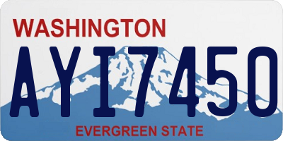 WA license plate AYI7450