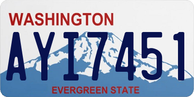 WA license plate AYI7451