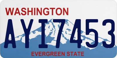 WA license plate AYI7453
