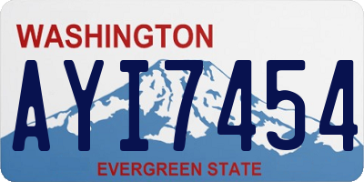 WA license plate AYI7454