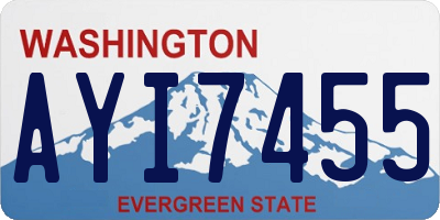 WA license plate AYI7455
