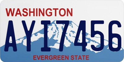 WA license plate AYI7456