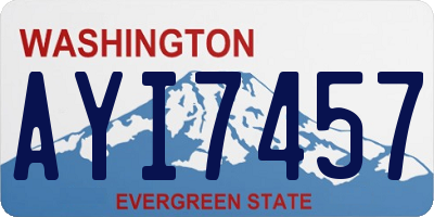 WA license plate AYI7457