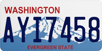 WA license plate AYI7458