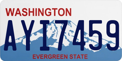 WA license plate AYI7459