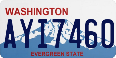 WA license plate AYI7460