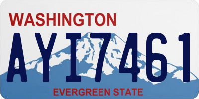 WA license plate AYI7461