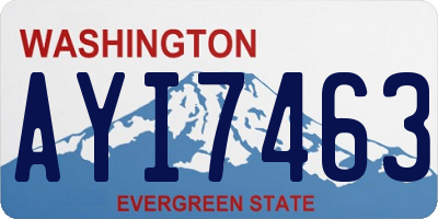 WA license plate AYI7463