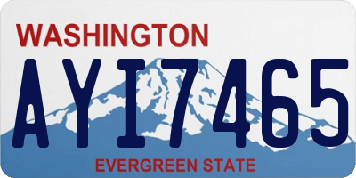 WA license plate AYI7465