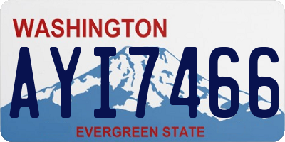 WA license plate AYI7466