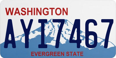WA license plate AYI7467