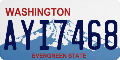 WA license plate AYI7468